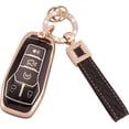 thumbnail image 1 of Key Fob Cover Compatible with Fit for Ford Fusion Mustang F150 Edge Explorer Lincoln MKZ MKC MKX Bling Key Case Protection Shell with Keychain Case Holder Protector,1,Black, 1 of 6