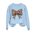 thumbnail image 3 of Xuyuer Women's Printed Long Sleeve Round Neck Casual Hoodless Sweatshirt, Comfortable Pullover Top for Mother's Day Gifts, Family Events and Relaxed Everyday Wear, 3 of 5