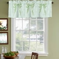 thumbnail image 3 of 2 Pack Valances for Window, Green Bow Short Curtains for Kitchen Bedroom Living Room, Cute Bowknot Minimalist Solid Color Rod Pocket Small Window Treatment Valance Drapes 42 x 18 Inch, 3 of 8