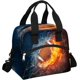 thumbnail image 1 of Bolsa de almuerzo con aislamiento de fútbol para niños, bolsa de almuerzo de fútbol, bolsa de comida a prueba de fugas con aislamiento reutilizable, bolsa de mano, lonchera con correa de hombro, 1 of 7