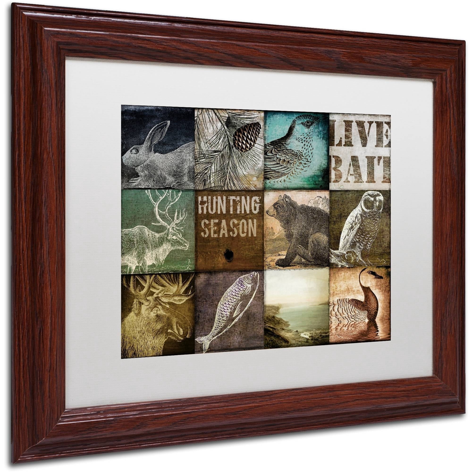Trademark Fine Art "Hunting Season I" Canvas Art by Color Bakery White Matte, Wood Frame