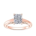 thumbnail image 1 of 1.00 T.C.W Radiant Shape Natural Diamond Latest Design Solitaire Wedding Ring for Ladies Solid 14K Rose Gold Size 8, 1 of 8