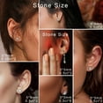 thumbnail image 7 of TINGN 1-2ct Moissanite Stud Earrings for Women D Color VVS1 Clarity Halo Round Princess Cushion Cut Lab Created Diamond Earrings for Women, 7 of 7