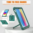 thumbnail image 3 of Nalacover Rugged Case for iPad 10th Gen 10.9" 2022 Tablet Case with Rotatable Stand & Foldable Handle Grip & Shoulder Strap, Heavy Duty Hybrid Shockproof Case - Darkgreen, 3 of 16