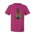 thumbnail image 2 of Wild Bobby, Colorful Rainbow Rabbit Animal Lover Men's Graphic T-Shirt, Fuschia, Small, 2 of 3