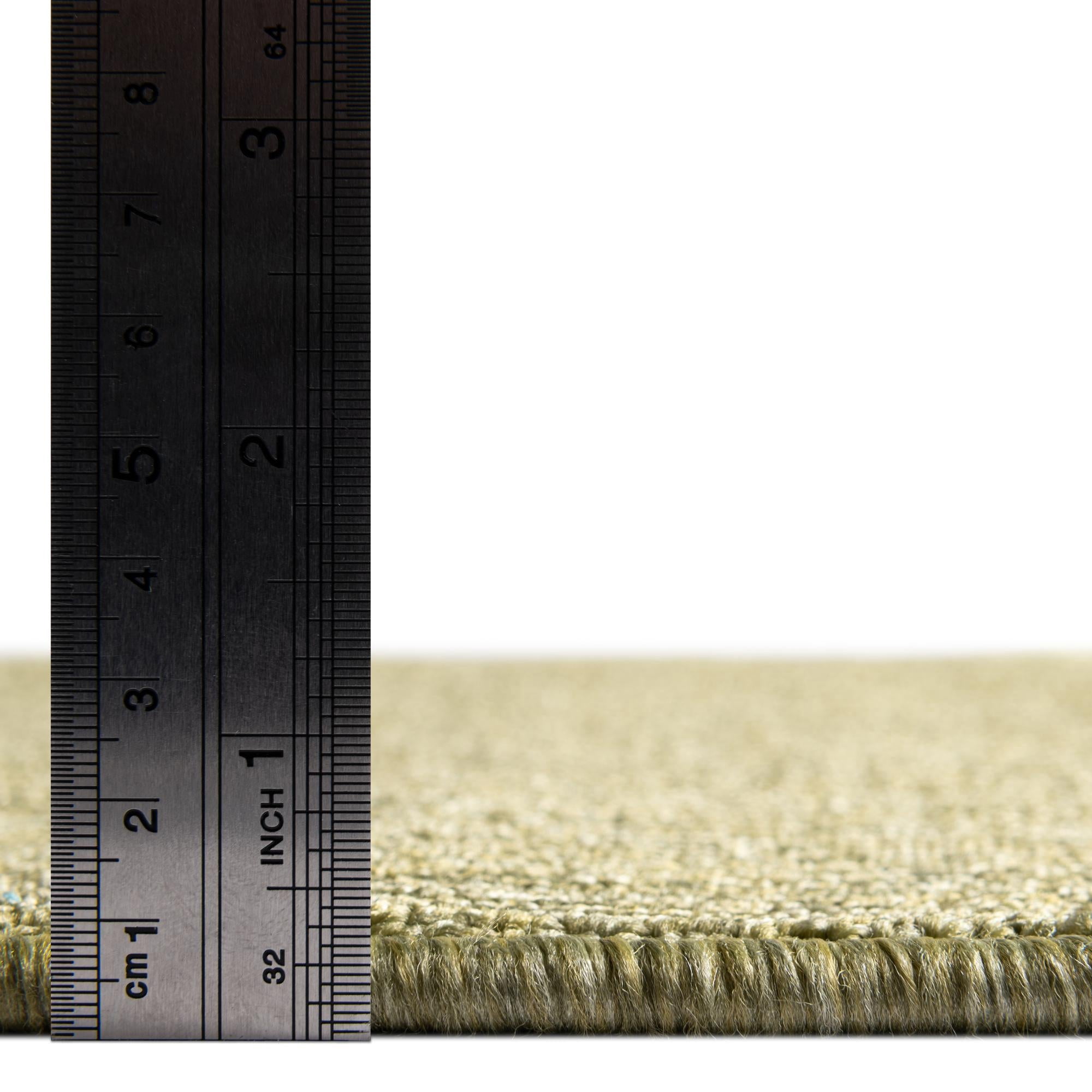 Unique Loom Everyday Solid Collection Area Rug - Mono (2' x 6' Runner Pastel Green)