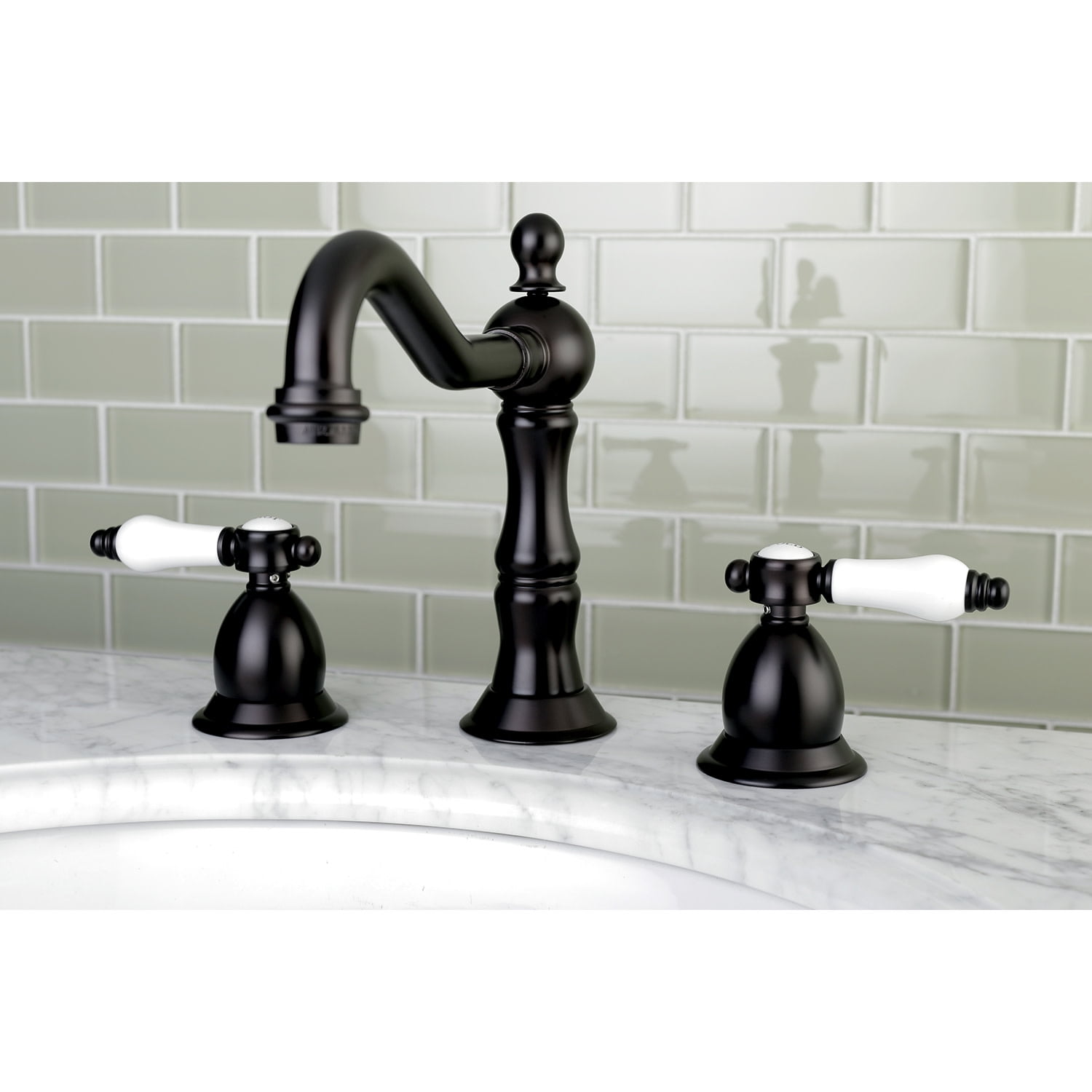 Kingston Brass KS1975BPL 8 in. Widespread Bathroom Faucet, Oil Rubbed Bronze