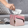 thumbnail image 6 of Lsque High Heel Shoes Butterfly Printed Tissue Box Cover Holder, Facial Paper Organizer Dispenser,Square with Bottom Belt, PVC Leather Decorative Organizer, 6 of 8