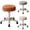 Orange, variant on GAMBE Modern Vanity Stool PU Leather Swivel Vanity Chair, Adjustable Height,for Home Makeup Room,Off-white