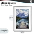 thumbnail image 4 of Stupell Industries Farmhouse Weathered Dock on Mountain Lake Gray Framed Print Under Glass, 14 x 20, by Petals Prints Design, 4 of 8