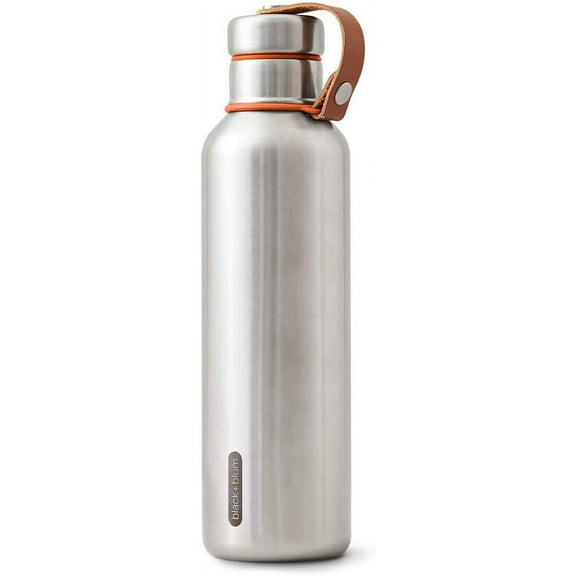 Black Blum Stainless Steel Insulated Water Bottle | Stylish Leak-Proof Drinking Vacuum Thermos Flask, BPA Free Canteen for Hot or Cold Drinks, Large Orange