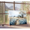 thumbnail image 3 of Framed Rustic Farmhouse Canvas Wall Art Beautiful Field Painting Wildflower Barn Print Nature Scenery Picture French Countryside Poster for Bathroom Bedroom Living Room Office Wall Decor 12x16in, 3 of 7