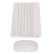 thumbnail image 2 of Combo de teclado y ratón inalámbricos Bluetooth Bling Bling portátiles para PC color blanco, 2 of 12
