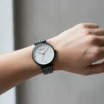 thumbnail image 5 of Reloj Para Mujer Steiner Minimalista 40 mm Correa de Malla Duo-Tono Plateado, 5 of 5