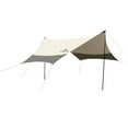 thumbnail image 1 of TFixol Extra-Large Outdoor Camping Canopy Tent with UV Protection, Windproof, Lightweight, Portable, Ivory White & Multi-Color, Medium Square Size, 1 of 7