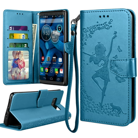 Galaxy Note 8 Case, Note 8 Wallet Case, Samsung Galaxy Note 8 Flip Cover, Tekcoo Luxury Premium PU Leather [Blue] ID Cash Credit Card Slots Holder Clutch Carrying Cases w/ Kickstand & (Best Price Galaxy Note 8)