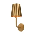 thumbnail image 2 of WV528007AG-Alora Lighting-Plisse - 1 Light Bath Vanity-17 Inches Tall and 7 Inches Wide-Aged Gold Finish, 2 of 2