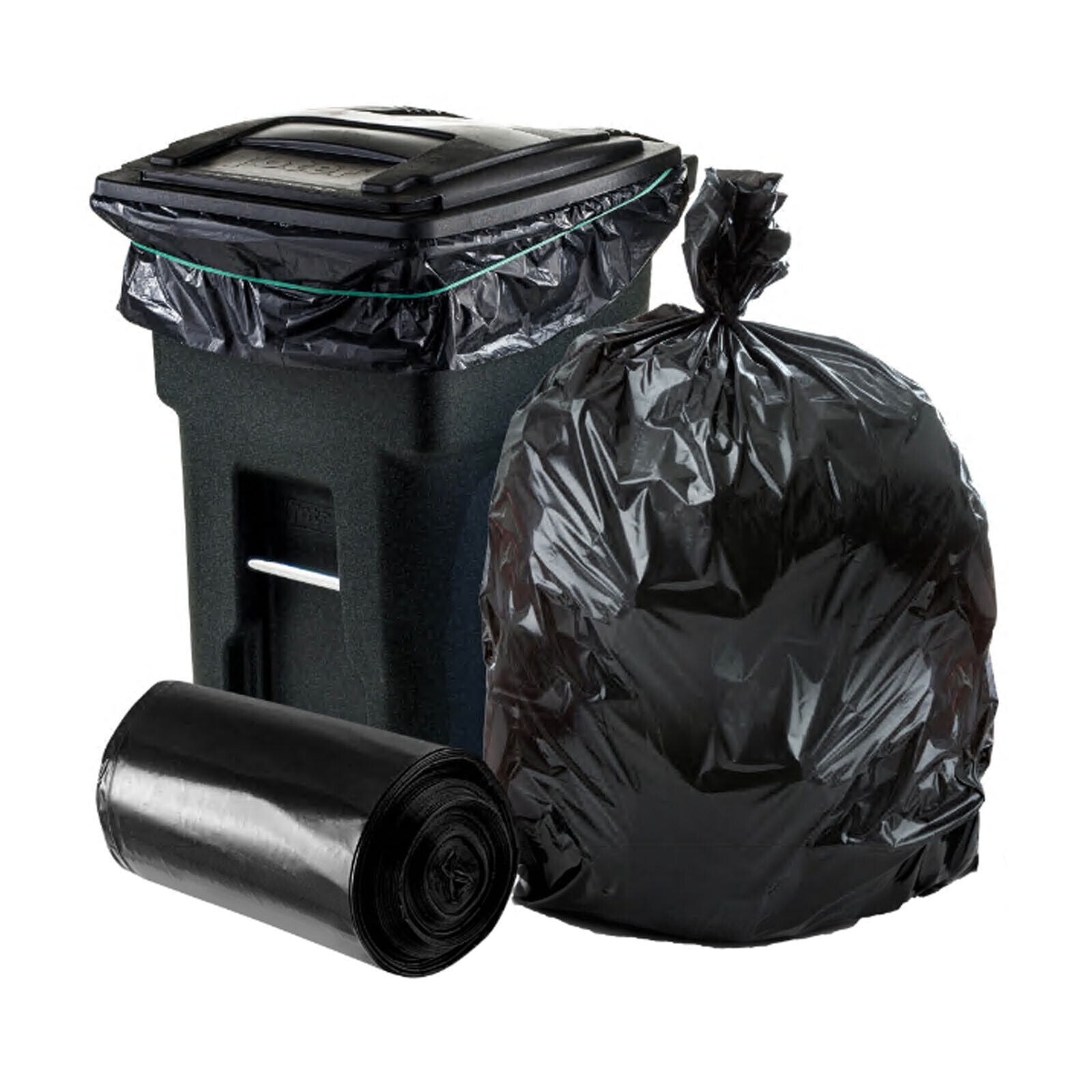 33 Gallon Black Repro Trash Bags - 2 Mil