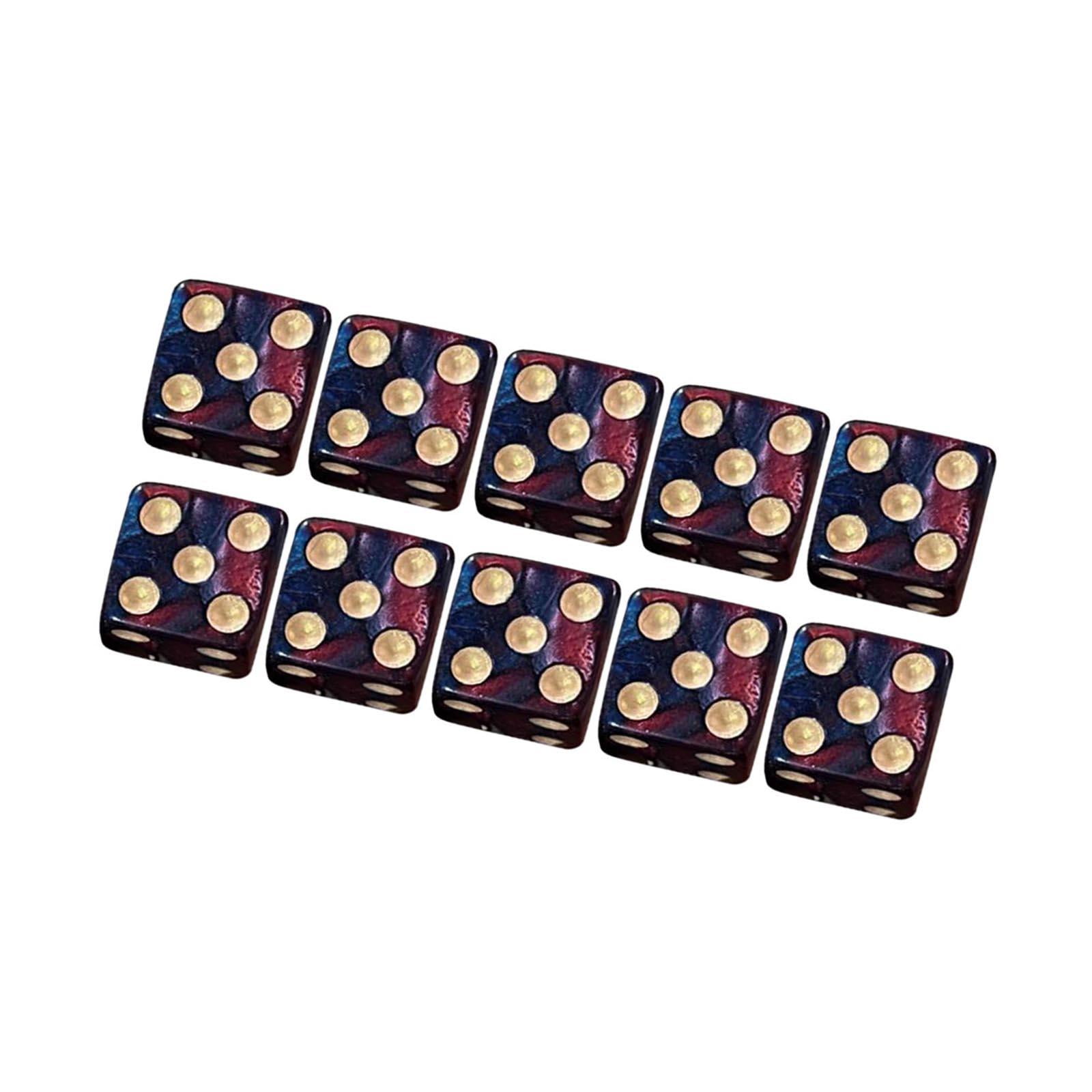 Lote De 100 Dados De 6 Caras - 10 Colores Surtidos - Tamaño Estándar 12 Mm - Acrílico