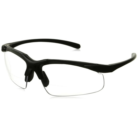 Global Vision Apex Reading Safety Glasses  1.5 Magnification Black Frames w/ Clear Lenses