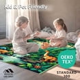 thumbnail image 4 of ODIKA 4'x6' Machine Washable Non-Slip Area Rug, Charming Fossil Inspired Style High Traffic Rug, Green, 8491, 4 of 7