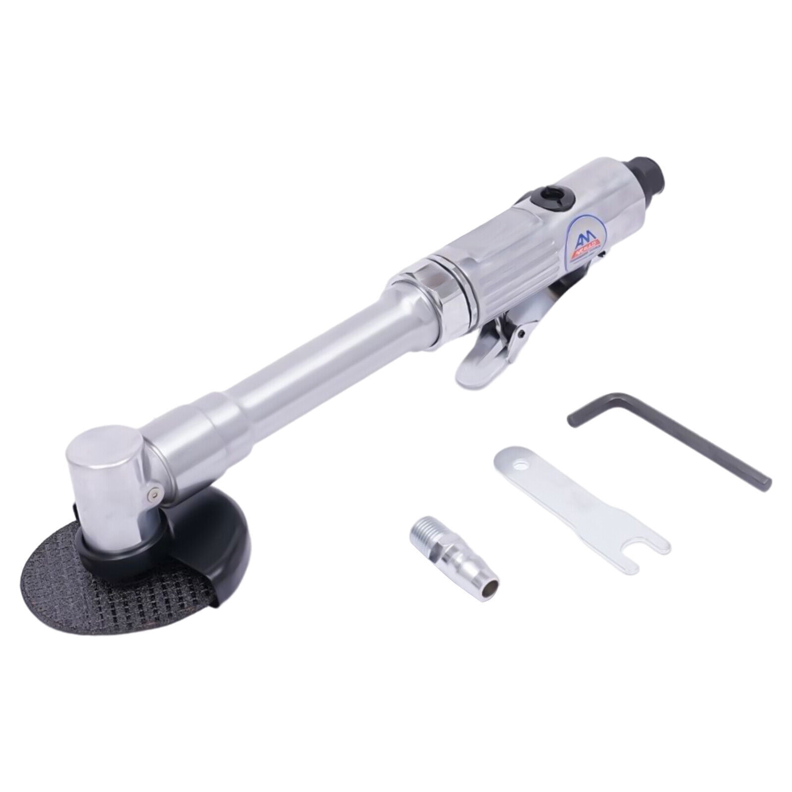 1/4" Long Handle Air Angle Grinder, Air Pneumatic Angle Die Grinder Polisher for Metal Cutting