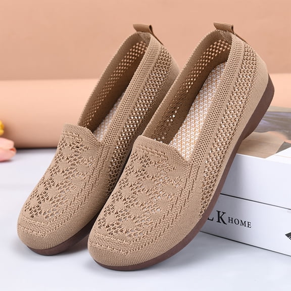 Willtoo Women Orthopedic Shoes Mesh Breathable Walking Shoes Knitting Non Slip Flat Loafers Sneakers Lightweight Slip On Flats
