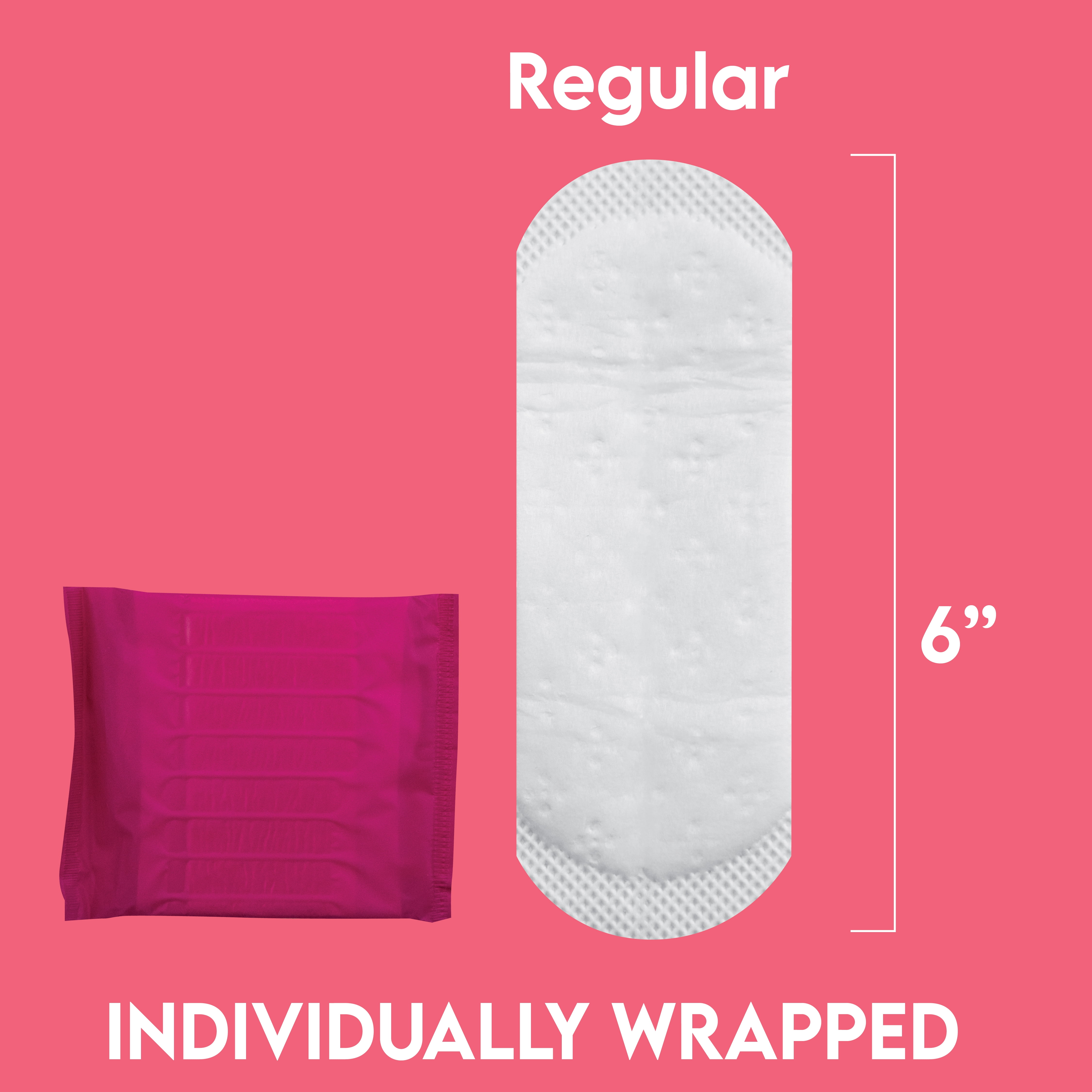 Equate Individually Wrapped Thin Liners, Size Regular (54 Count)