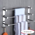 thumbnail image 4 of Xingzhi Retractable Towel Rack Stainless Steel Polishing Storage Racks Three-Layer Fixed Holder Rail Bath Hardware Accessories, 4 of 6