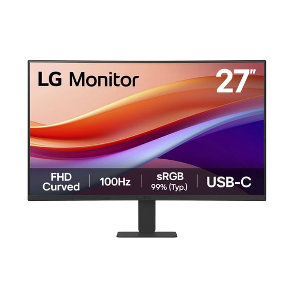 Monitor Curvo LG 27 pulgadas 27U421A-B Full HD de 100 Hz USB-C