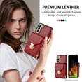 thumbnail image 6 of for Samsung Galaxy S21 Plus Case Wallet with Shoulder Strap for Women - Crossbody Lanyard,Zipper Pocket,Credit Card Holder,Shockproof - Metal Buckle Closure Premium PU Leather Case, Red, 6 of 15