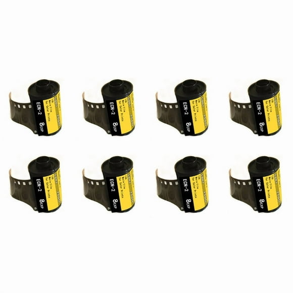 8pcs 35mm ECN-2 Color Film Negative Film 35mm 8EXP Camera Color Film Roll for 135 Cameras NT High Quality Type-135,8 roll films,Black