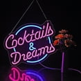 thumbnail image 1 of Cocktails And Dreams Neon Sign For Wall Decor Neon Signs With Dimmable Switch Led Neon Signs Bedroom Beer Bar Neon Light Sign Hotel Party Club Office, 1 of 5