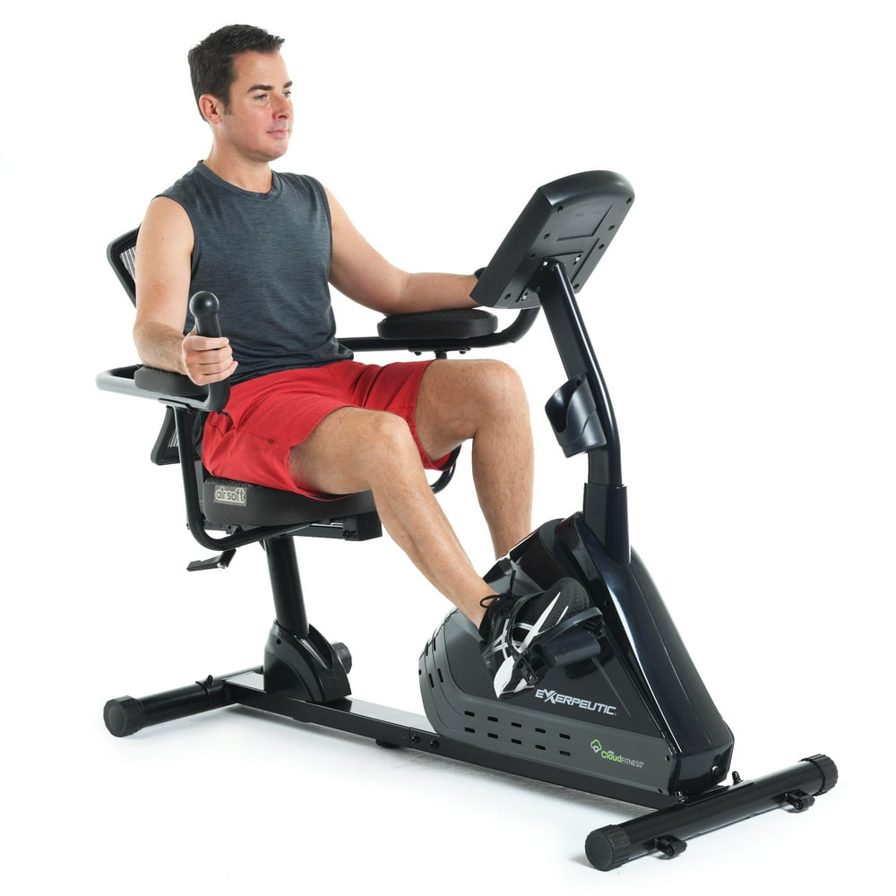 Exerpeutic 5000 Bluetooth Recumbent Exercise Bike with Airsoft