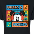 thumbnail image 3 of Disney - Music And Mickey - Juniors Cropped Cotton Blend T-Shirt, 3 of 5