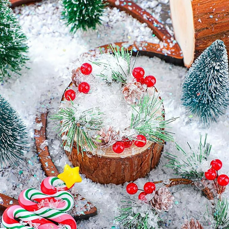 Fake Snow Decoration - Artificial Snow for Christmas Decoration, Fake Snow  for Crafts Village Displays - Instant Snow Dry Plastic Snowflakes for  Holiday Decor Craft Winter Displays