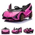 thumbnail image 2 of UWR-Nite Pink 12 V Lamborghini Sian Powered Ride-On with Remote Control, 2 of 6