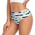 thumbnail image 2 of Fotbe Daisy Striped Nautical Calzones Estampados para Mujer – Ropa Interior de Algodón, Cómoda, Suave y Elástica-Large, 2 of 6