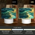 thumbnail image 3 of Kdxio Turquoise Golden Swirl Rectangular Acrylic Night Light Acrylic Sleep Night Light Friend Gifts for Birthday Gifts for Women Teens Boys Girls, 3 of 9