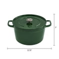 thumbnail image 3 of The Pioneer Woman 7-Quart Enameled Cast Iron Dutch Oven with Lid, Dark Green, 3 of 12