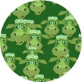 thumbnail image 1 of Ahgly Company Machine Washable Indoor Round Transitional Green Area Rugs, 3' Round, 1 of 7
