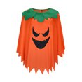 thumbnail image 2 of bravefron Pumpkin Cape for Women，Halloween Outfits Sets Poncho Hooded Party Cape and Pumpkin Bag Pumpkin Clothing Role Play, 2 of 7