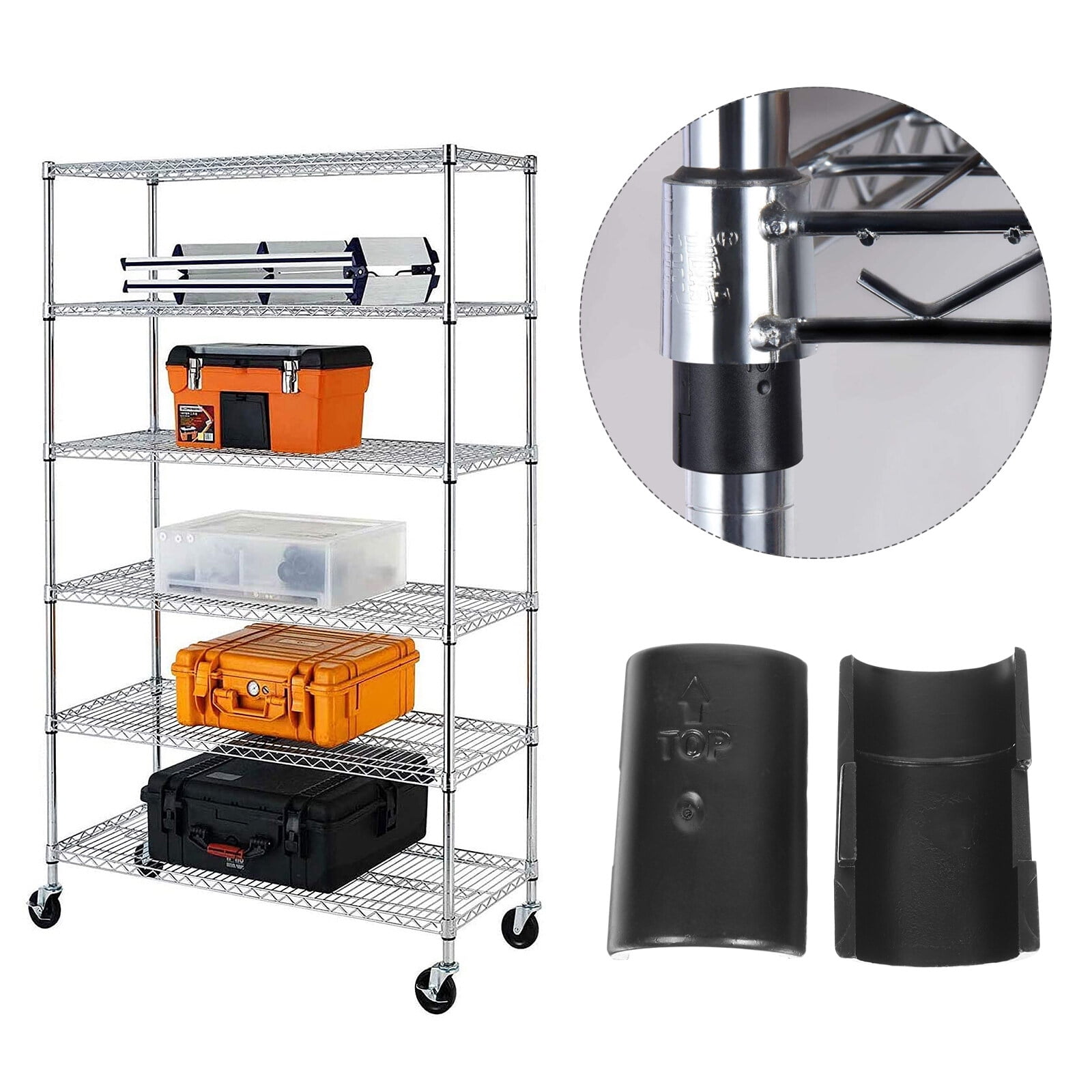 25 Pairs Wire Shelf Clips Shelving Sleeves Shelf Plastic Lock Clips for