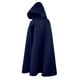 thumbnail image 2 of Chal Wraps Para Mujer Otoño Invierno Poncho Frente Abierto Capa Cárdigan de Moda Nuevo Color Sólido de Longitud Media Con Capucha Odeerbi ODB187592, 2 of 4