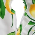 thumbnail image 3 of Contemporary Home Living Lemon Bliss Zippered Round Outdoor Tablecloth - 60" - White and Yellow, 3 of 6