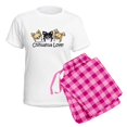 thumbnail image 5 of CafePress - Longhair Chihuahua Lover Women's Light Pajamas - Women's Short Sleeve Print T-Shirt and Pants Light Cotton Pajama Set, 5 of 7