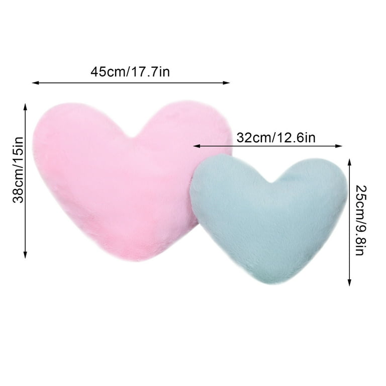 Heart Pillow for Valentine's Day, Shaggy Heart Shaped