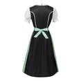 thumbnail image 6 of Bjutir Women'S German Dress Women Casual Solid Dress Strap Waist Short Sleeve Round Neck Apron Dress Two Piece Dress Sets, 6 of 7