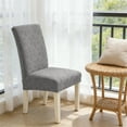 thumbnail image 5 of Elastic Dining Chair Covers, Stretchable Semi Circular Chair Back Protectors for Home and Dining Room, Durable Washable Chair Slipcovers for Furniture Protection, 5 of 6