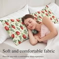 thumbnail image 5 of Red Strawberry Body Pillow Covers 20"x54", Summer Fruits Farmhouse Leaves Flower Pastoral Soft Brushed Microfiber Breathable Throw Pillow Covers, Pillowcase with Zipper for Couch Sofa Bedroom, 5 of 9